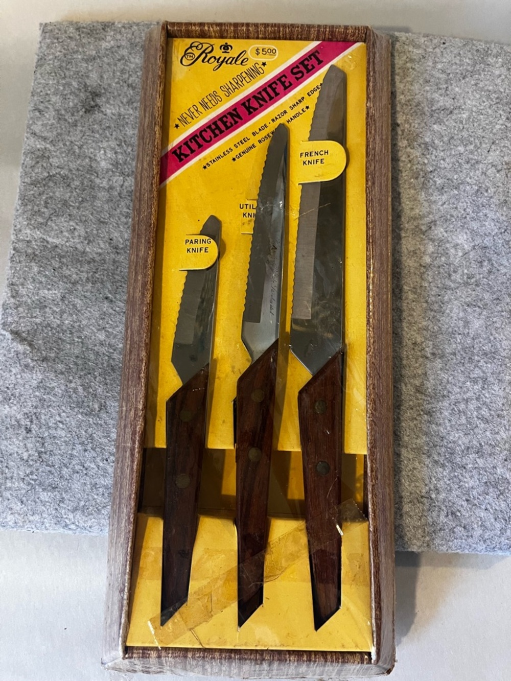Royale "Never Needs Sharpening" Kitchen Knife Set Made In Japan